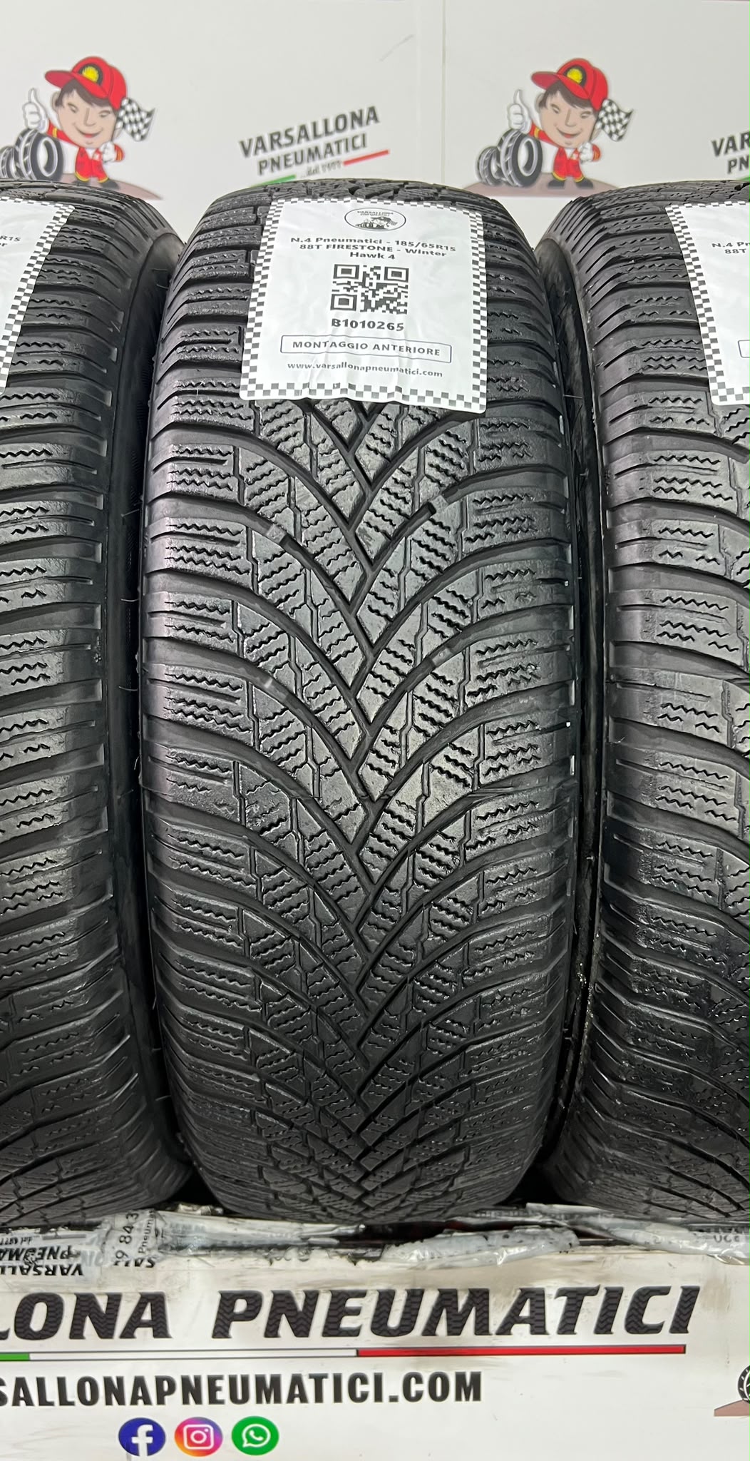 N.4 Pneumatici - 185/65R15 88T FIRESTONE - Winter Hawk 4 - immagine 2