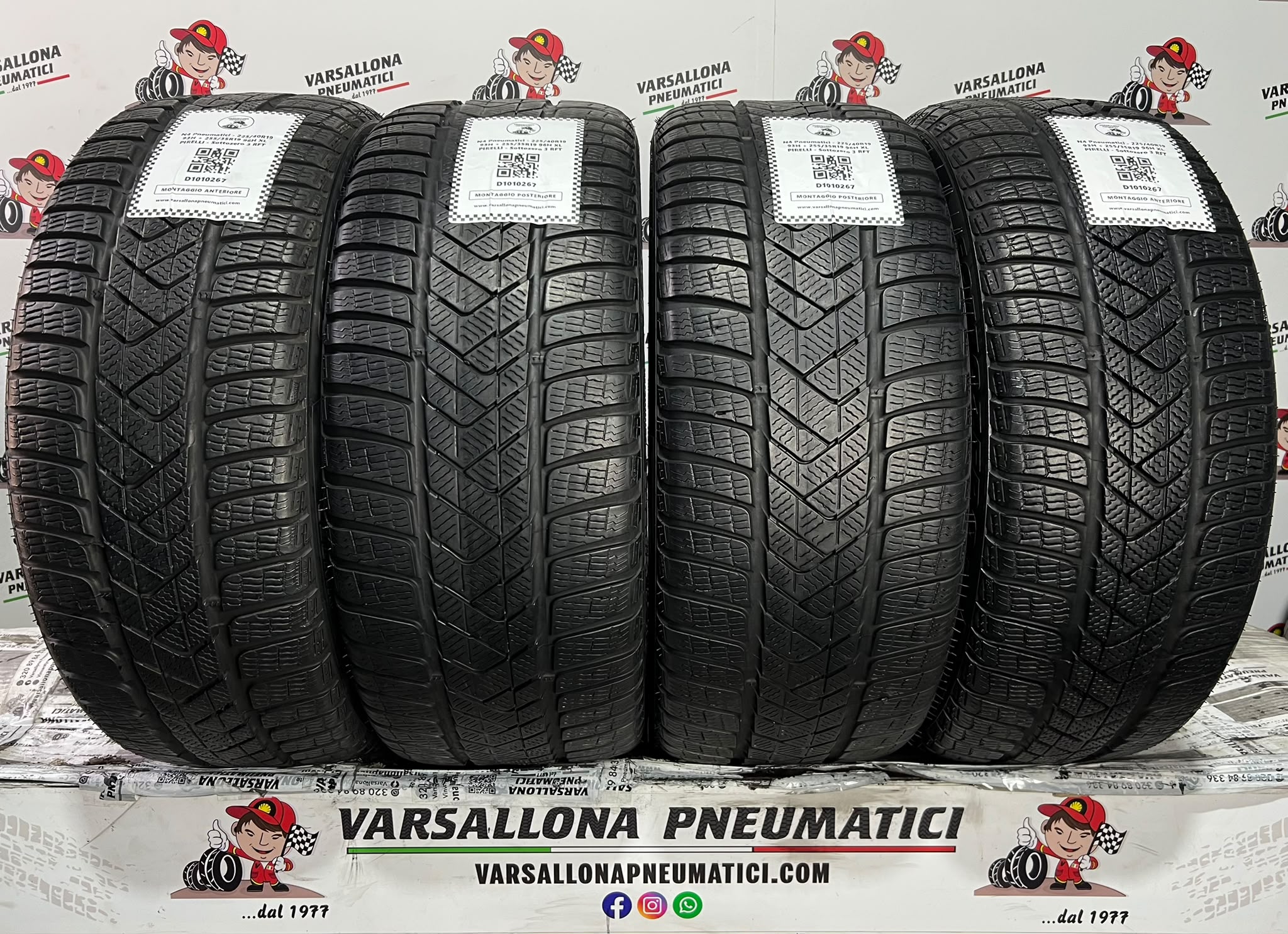 N4 Pneumatici - 225/40R19 93H + 255/35R19 96H XL PIRELLI - Sottozero 3 RFT