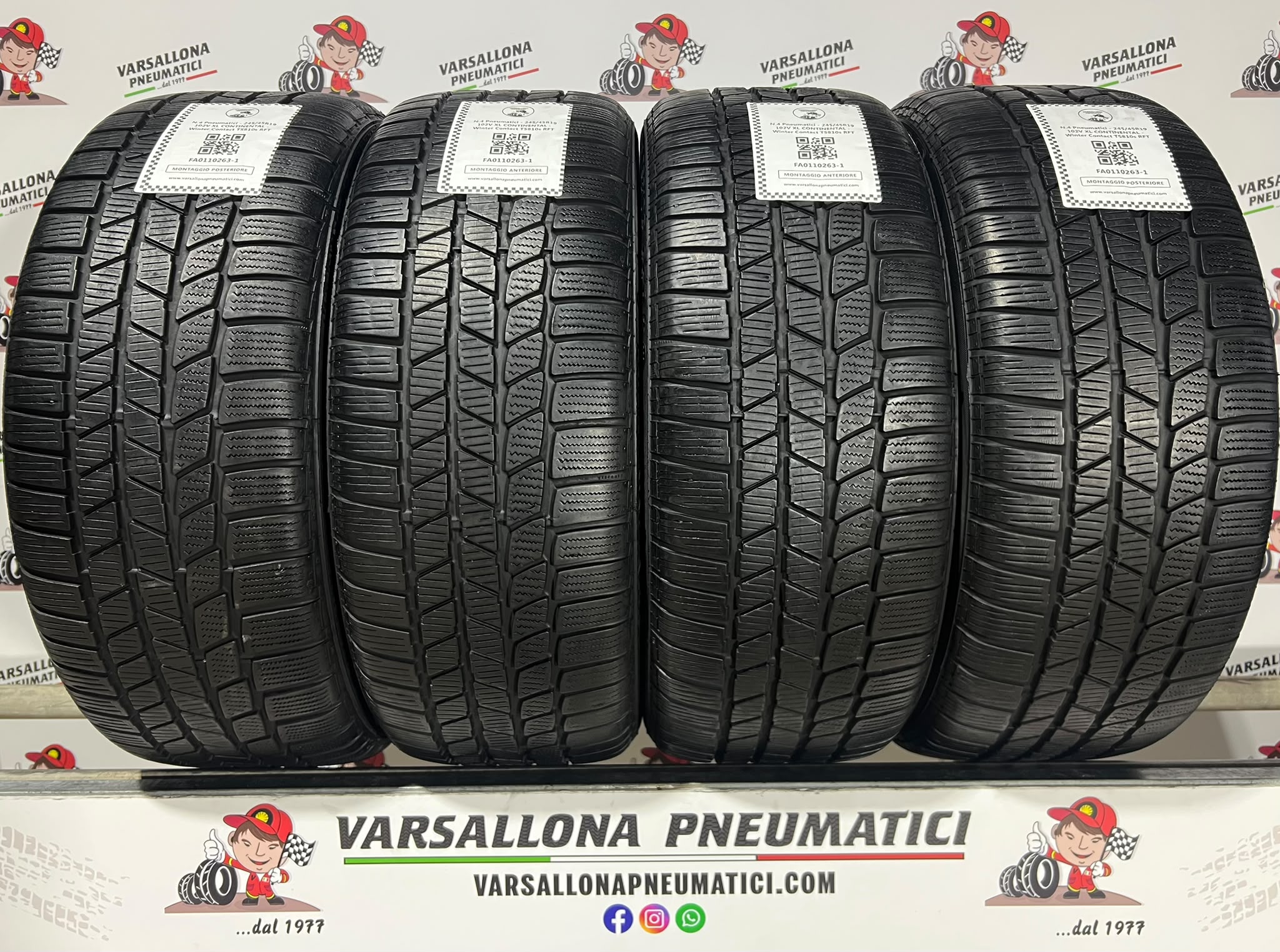 N.4 Pneumatici - 245/45R19 102V XL CONTINENTAL - Winter Contact TS810s RFT