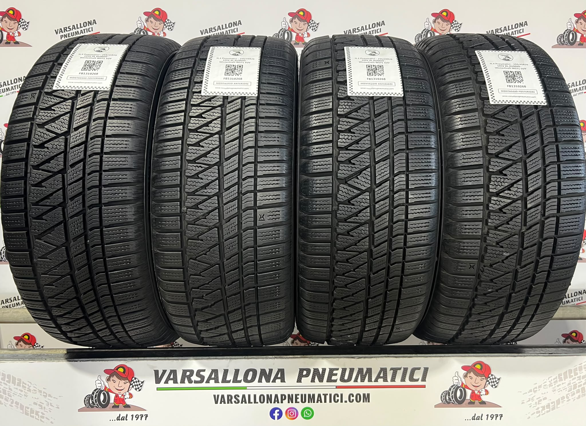 N.4 Pneumatici - 255/45R20 105V XL KUMHO - WinterCraft WS71 SUV