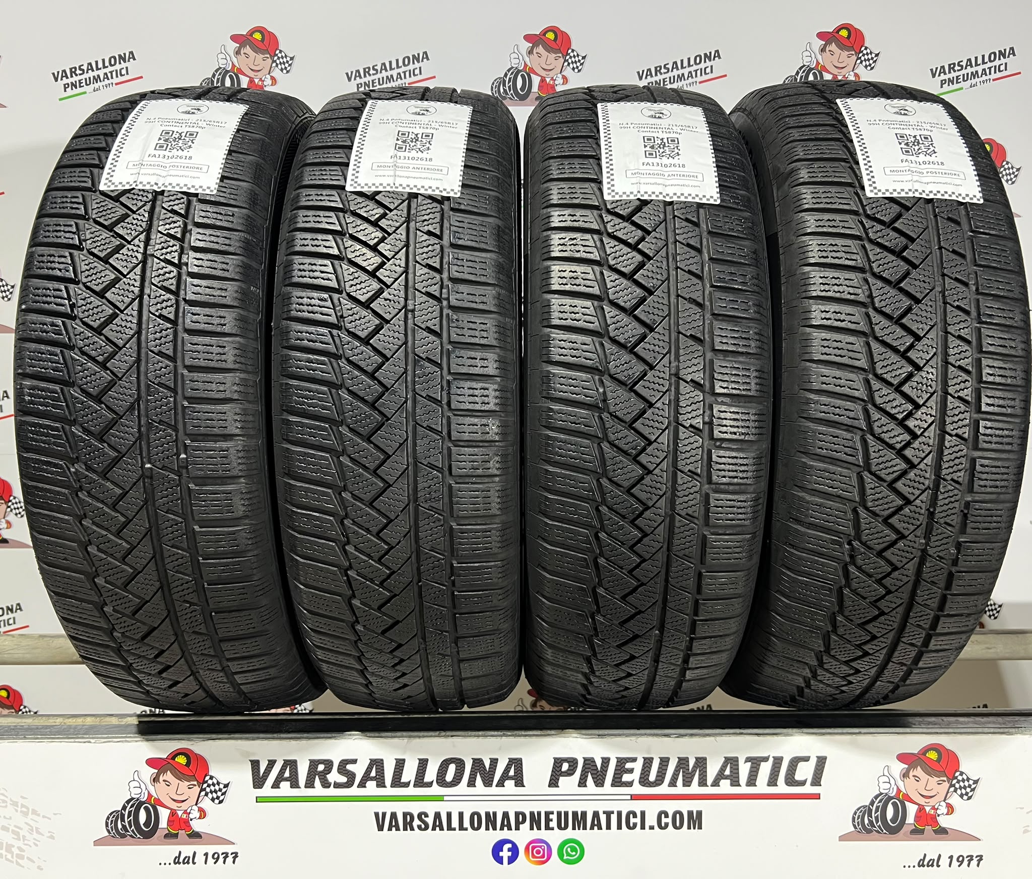 N.4 Pneumatici - 215/65R17 99H CONTINENTAL - Winter Contact TS870p