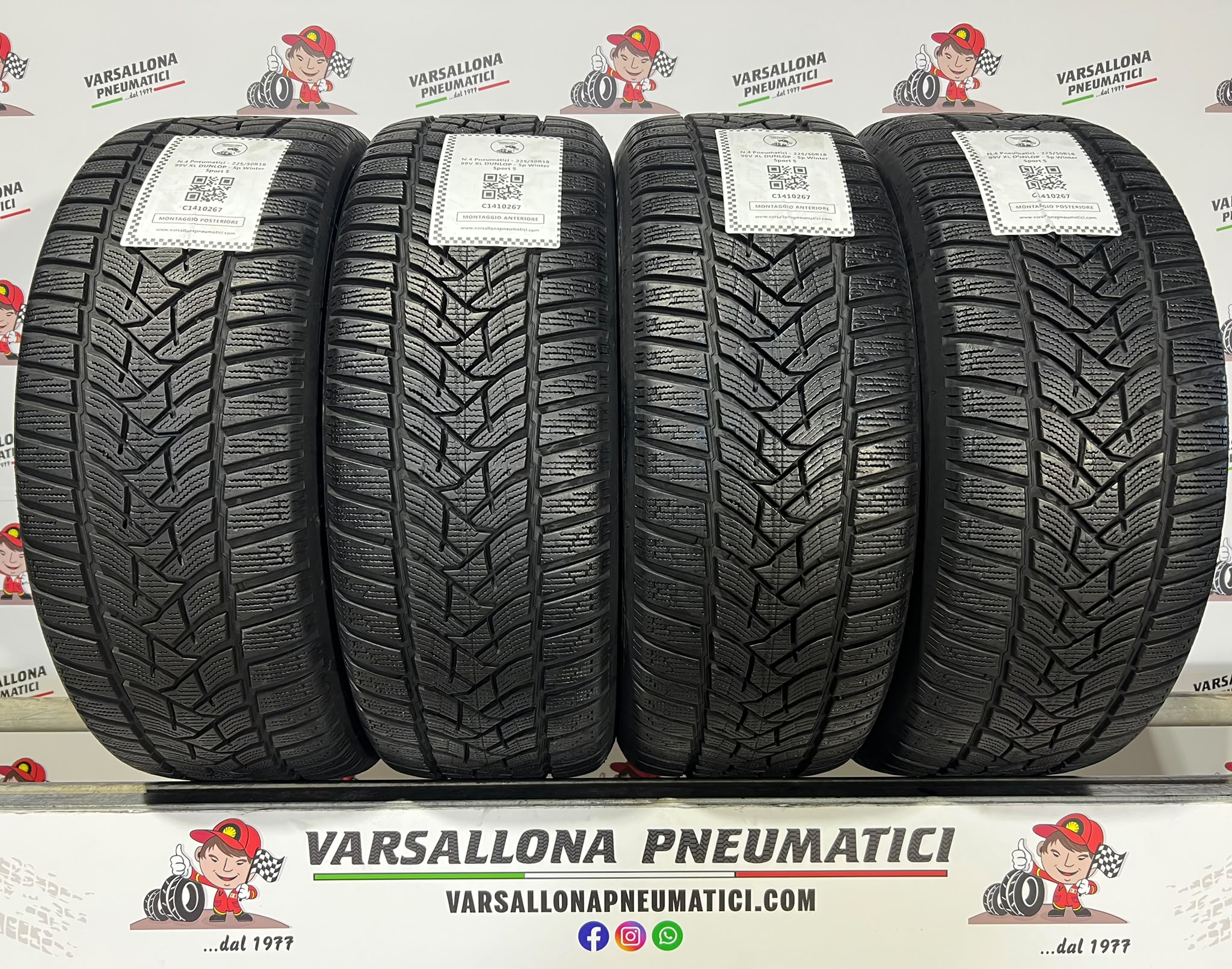 N.4 Pneumatici - 225/50R18 99V XL DUNLOP - Sp Winter Sport 5