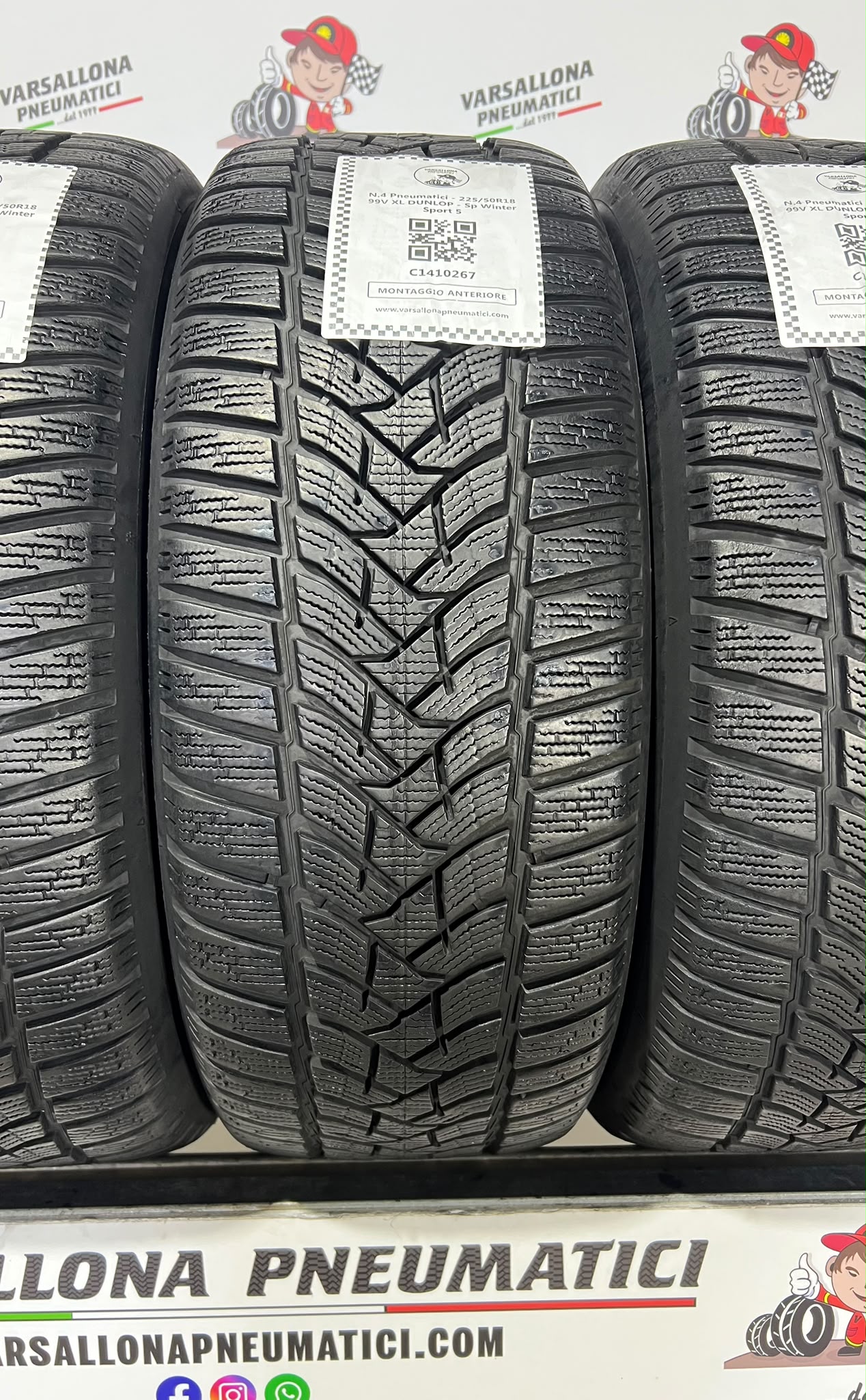N.4 Pneumatici - 225/50R18 99V XL DUNLOP - Sp Winter Sport 5 - immagine 2