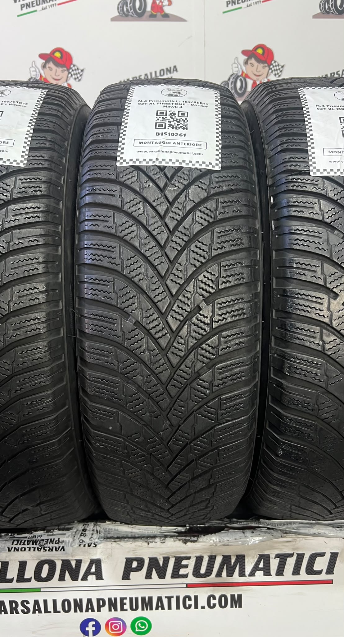 N.4 Pneumatici - 185/65R15 92T XL FIRESTONE - Winter Hawk 4 - immagine 2