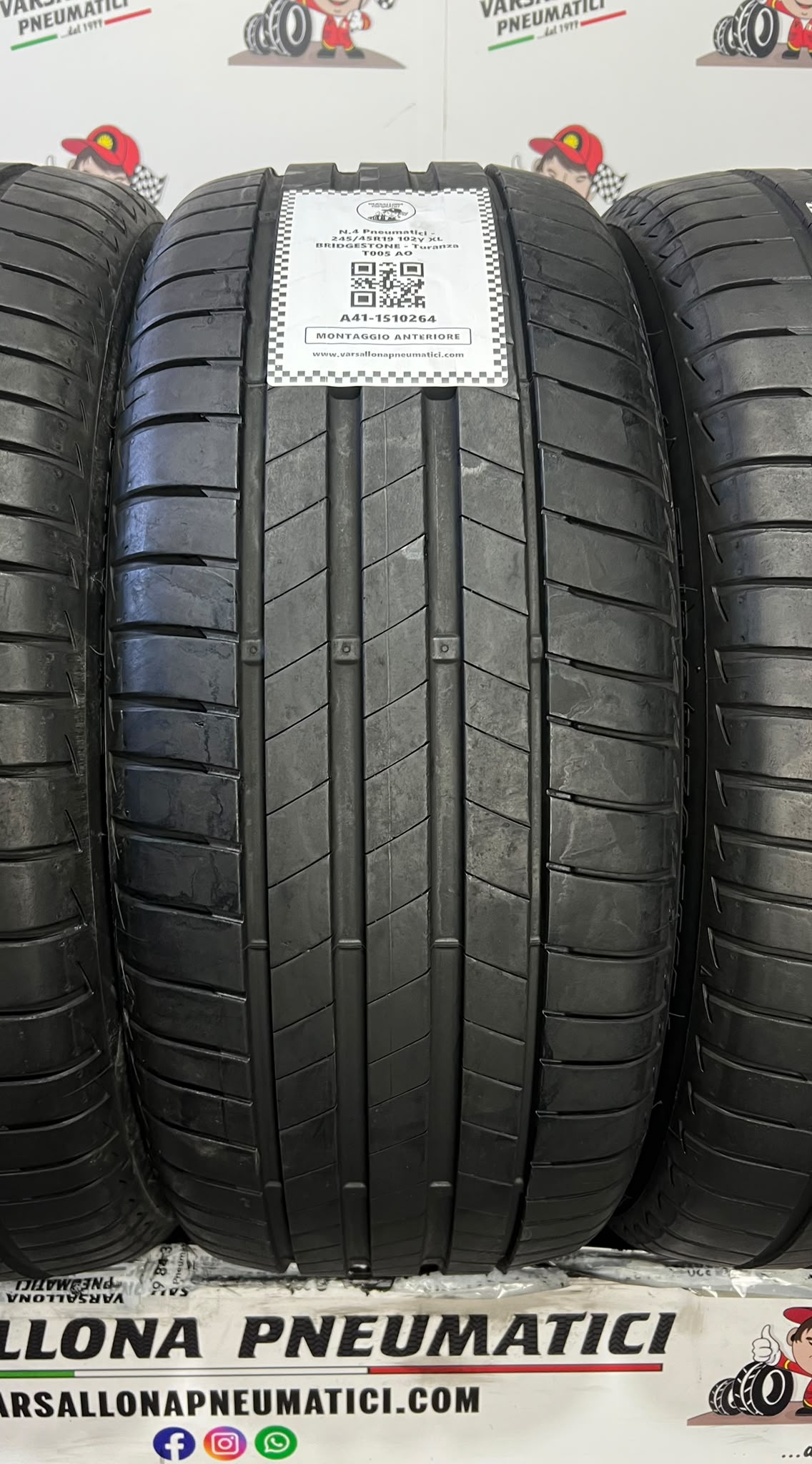 N.4 Pneumatici - 245/45R19 102Y XL BRIDGESTONE - Turanza T005 AO - immagine 2